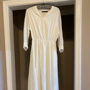 NWOT Jenni Kayne Seersucker maxi dress, Ivory, size S